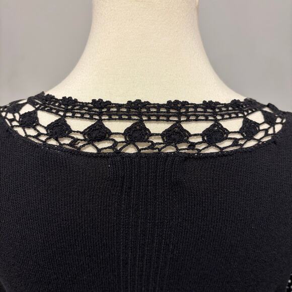 Whimsigoth, Bewitched Boho, witchy black lace sleeve top, size medium - Picture 8 of 8